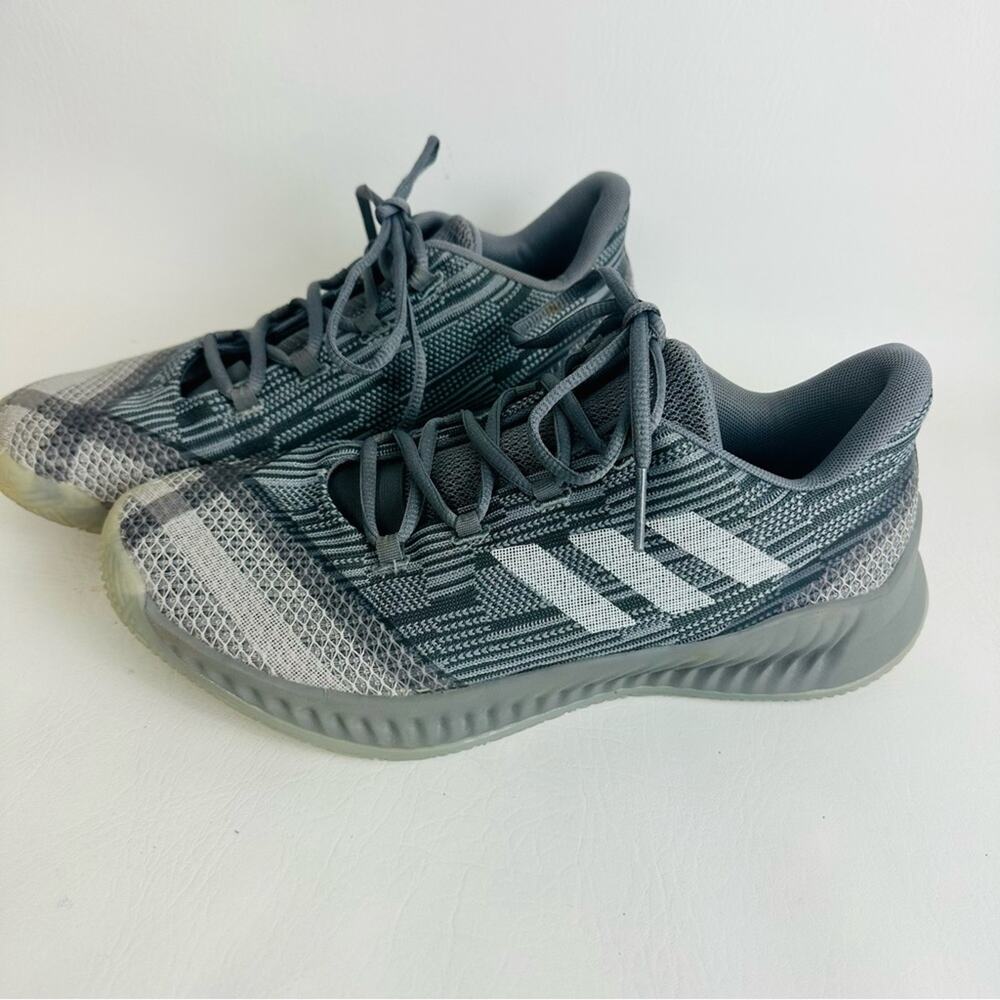 Adidas James Harden Grey Basketball Shoes AQ0032 Low Top Sneakers Mens‎ Sz 8